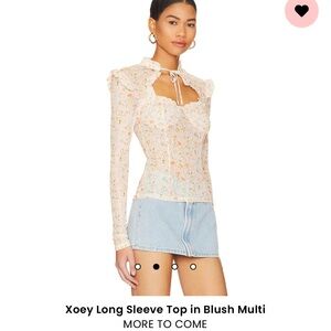 Xoey Long Sleeve Top in Blush Multi MORE TO COME